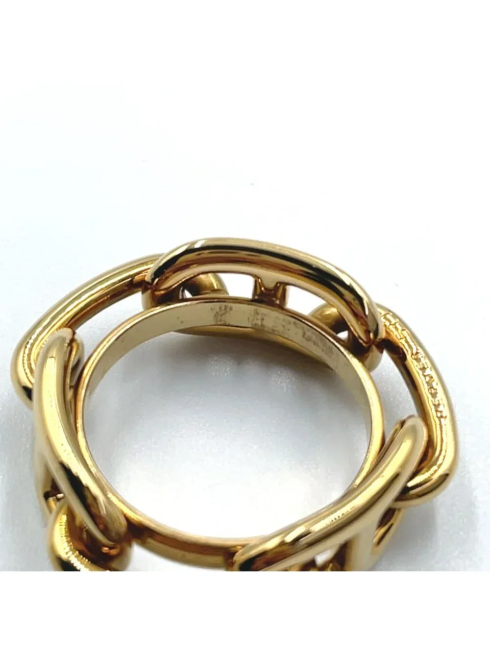 Hermes Chaine D'ancre Scarf Ring Gold Plated